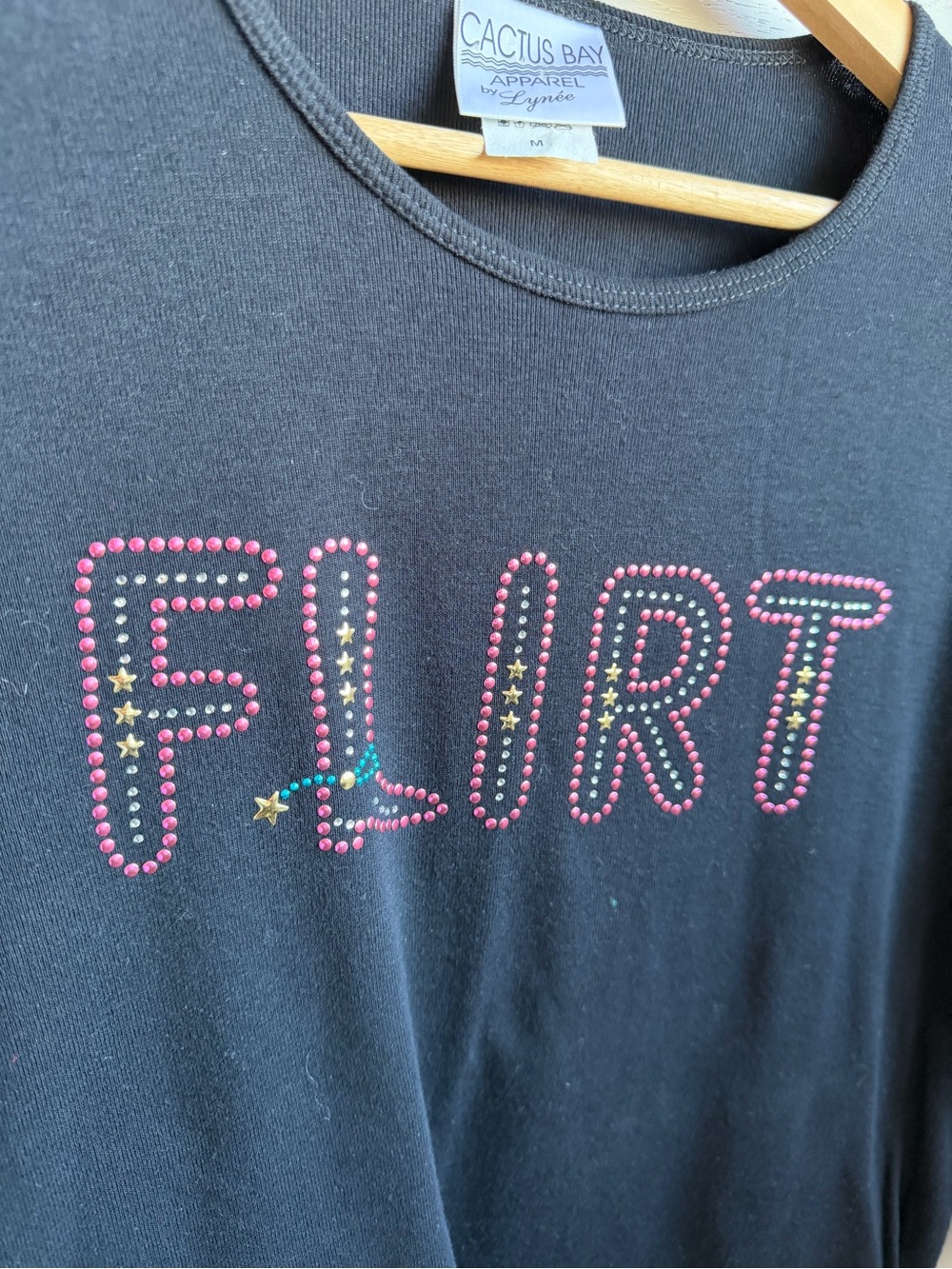 Vintage stampede "Flirt" Black Graphic Tee - Picture 2 of 4